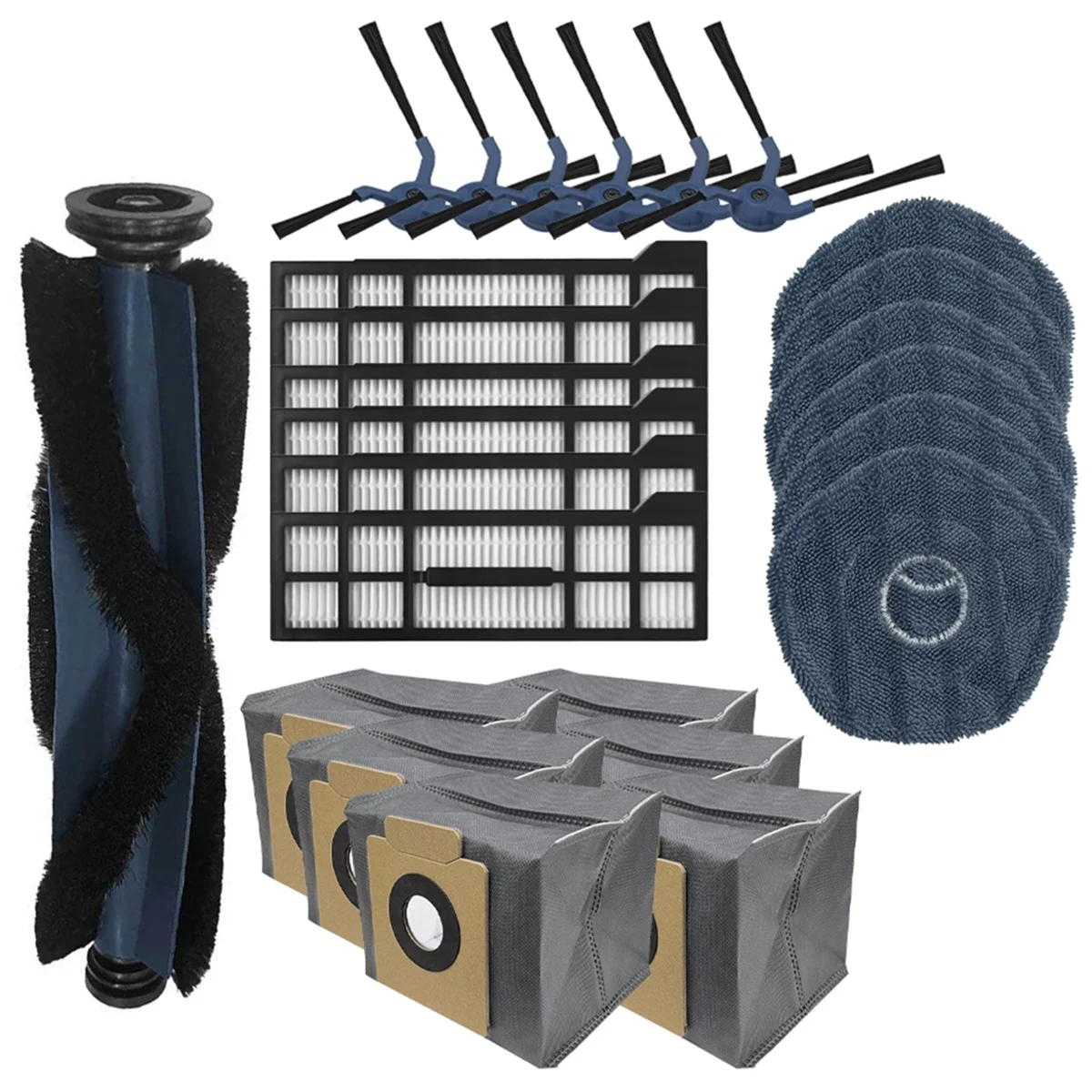 

A47T For Eufy X10 Pro Omni Robot Vacuum Replacement Parts Roller Brush Side Brush Filter Element Mop Dust Bag