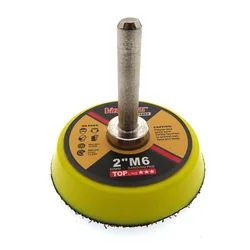 2 zoll Schleifen Pad 6mm Schaft 50mm Sander Trägerplatte Für Haken und Schleife Discs Dreh Werkzeuge Sterben air Mühlen Elektrische Bohrer