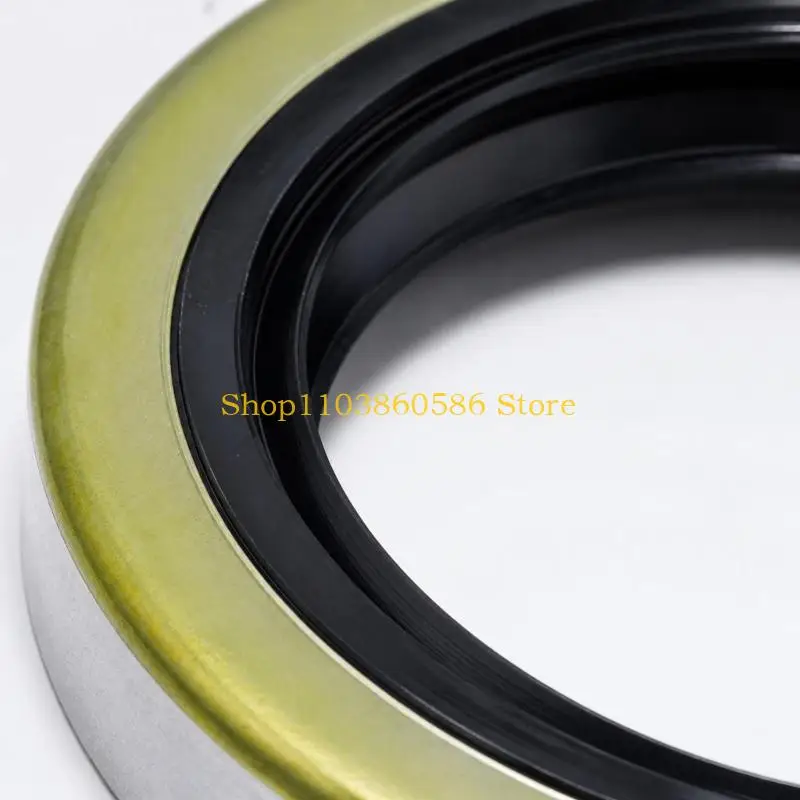 242A Rubber-Lip Trailer Grease Seal 4-Pack with Double-Lip Design, Spring-Steel Frames and Green Outer Rings for Wheel