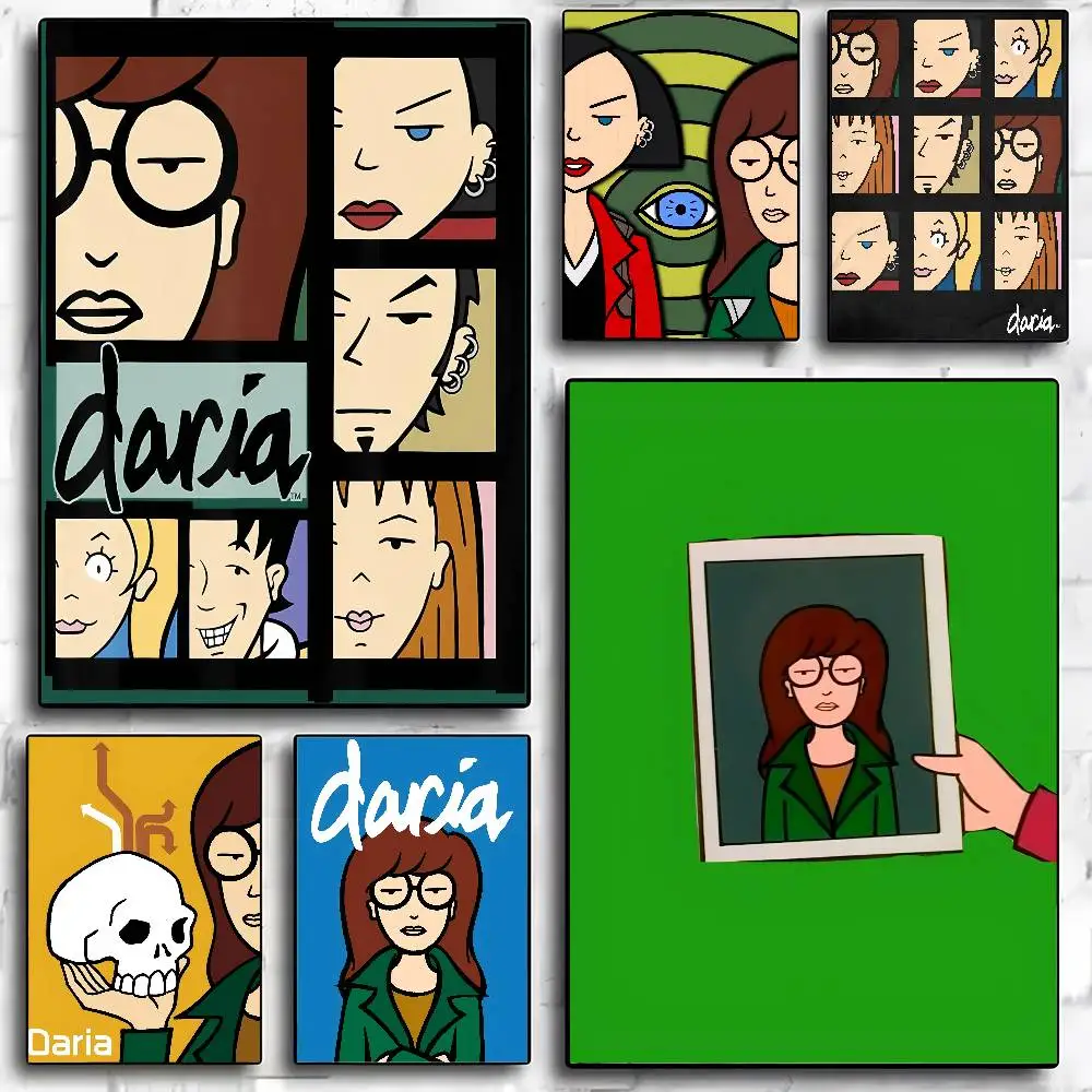 الكرتون فتاة D-داريا المشارك عالية الجودة طباعة ديكور المنزل جدار الفن جدارية غرفة زخارف للحانات