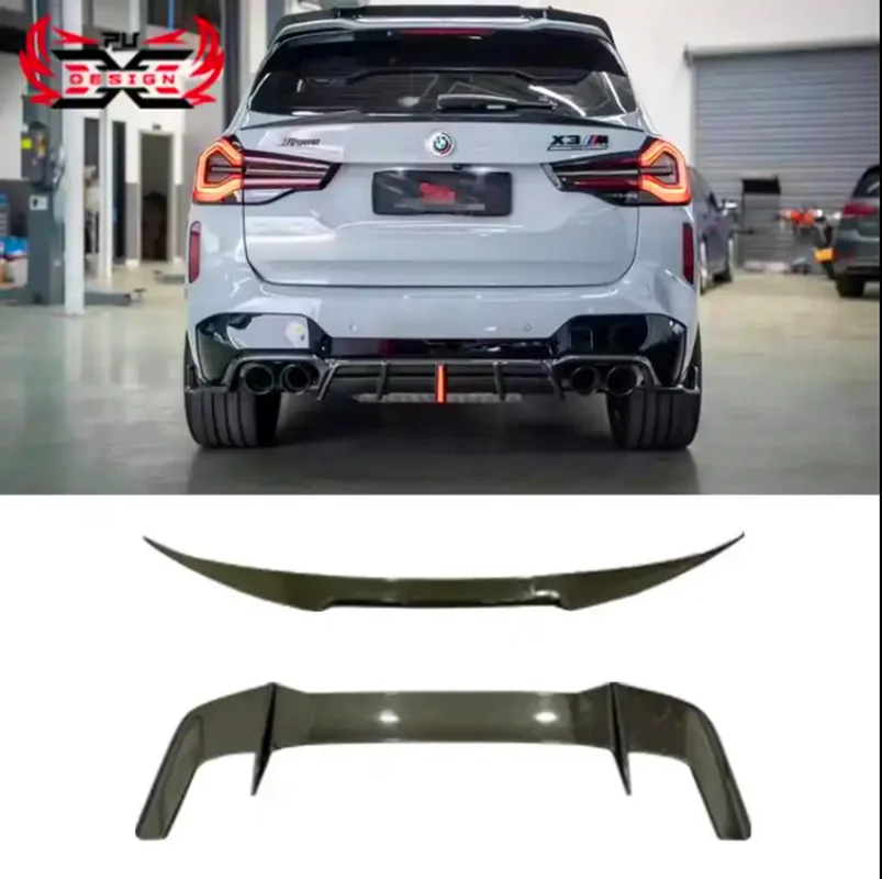 

Carbon Fiber Front bumper Front Lip Rear Diffuser Rear Spoiler Rear Trunk Wing Front Canards For BMW X3M F97 lci 2022