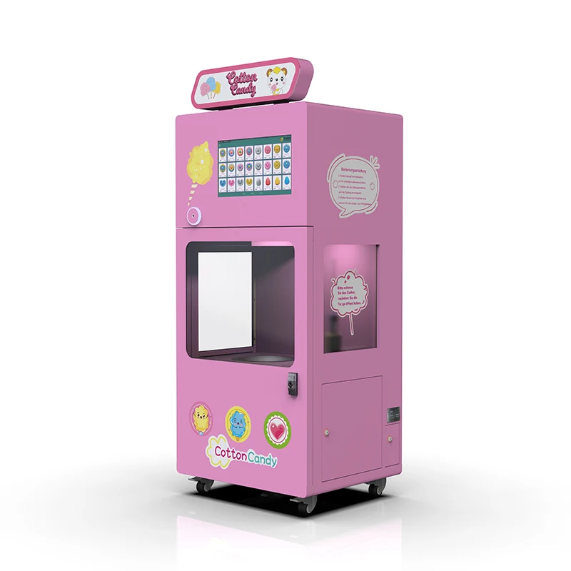 Intelligent 30 Flower Candy Floss Vending Making Machine Automatic Cotton Candy Vending Machine with Super Touch Advertising