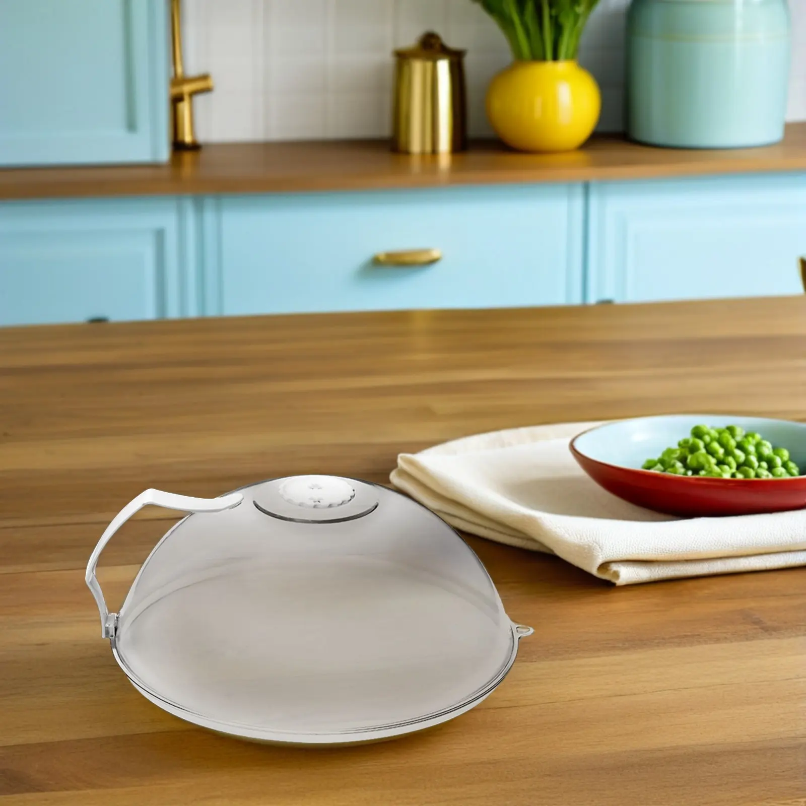 

1 шт. термостойкая крышка-защита от брызг для микроволновой печи, для домашнего использования на кухне, без бисфенола А, пластиковая крышка для посуды, для духовки и повседневного использования