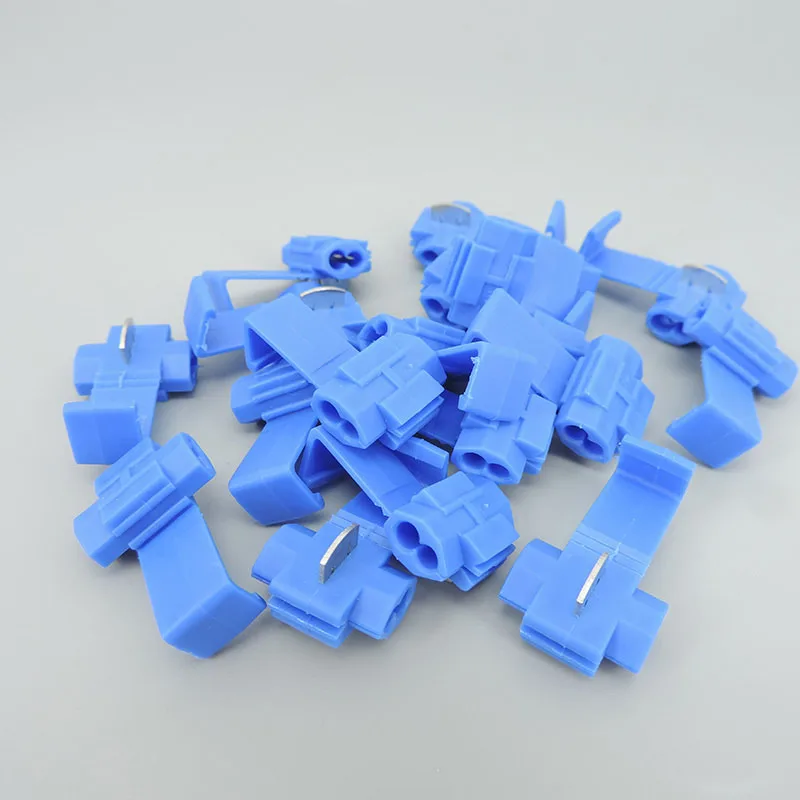 10pcs 20pcs Blue 1.5-2.5mm2 16awg-14AWG Scotch Lock T Type Wire Electrical Cable Connectors Quick Splice Terminals Crimp p1