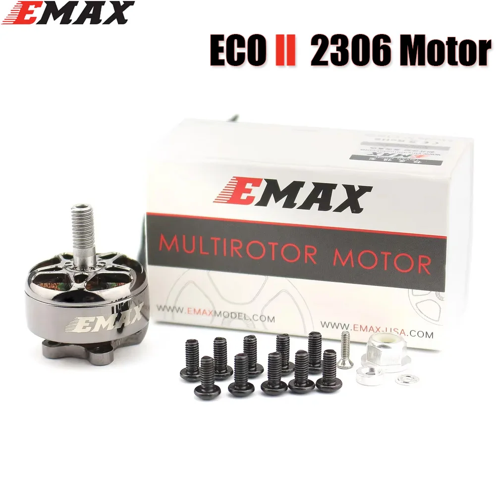 

EMAX ECO II Series 2306 6S 1700KV/1900KV 4S 2400KV Бесщеточный двигатель для RC FPV Racing Drone Модель самолета