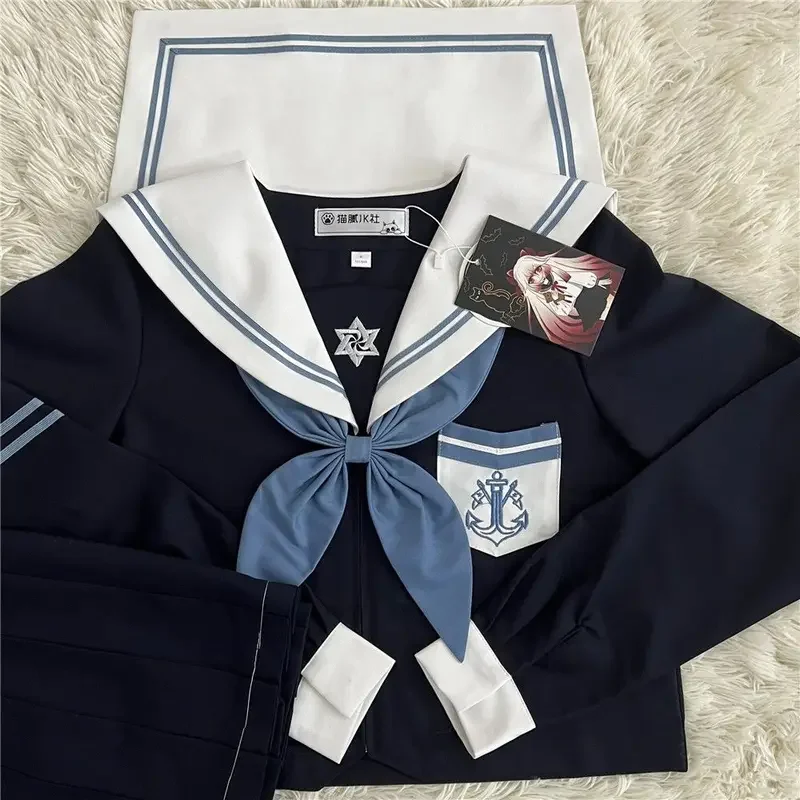 2023 Jk Kawaii Japanese Harajuku Sailor Suit Uniform Summer Long Short Sleeve Authentic College Style Girl Woman Jkfashion