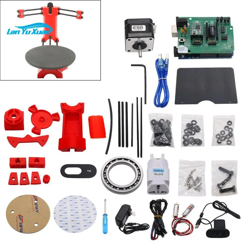 Open Source 3D Scanner Kit Placa com Adaptador Objeto para Impressora Ciclop, DIY