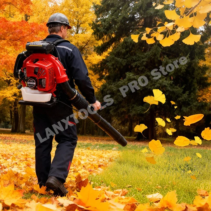 3500W Rugzak Gas Bladblazer Professionele Luchtblazer Machine 2-takt Rugzakblazer Benzine Tuinblazer voor Sneeuw en Bladeren