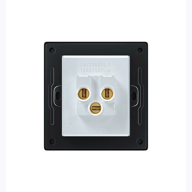 White Tempered Glass Large Aperture LED Switch 1 2 3 4 Gang 1 2 Way Lizard Point Switch TV EU Socket Household Wall Switch