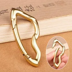 Irregular Metal Carabiners Spring Keychain for Men Big Car Key Chains Punk Bag Waist Buckle Creative Women DIY Keyring