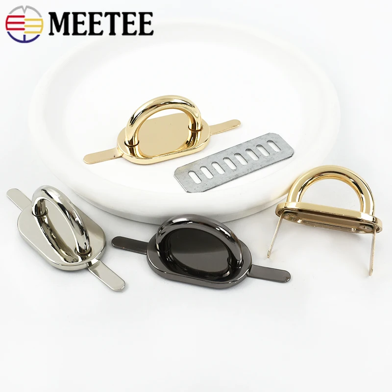 2-10Pcs 20mm Metal Ring Buckles For Bag Strap Arch Bridge Buckle Side Clip Hook Handbag Connector Clasp Loop DIY Accessories