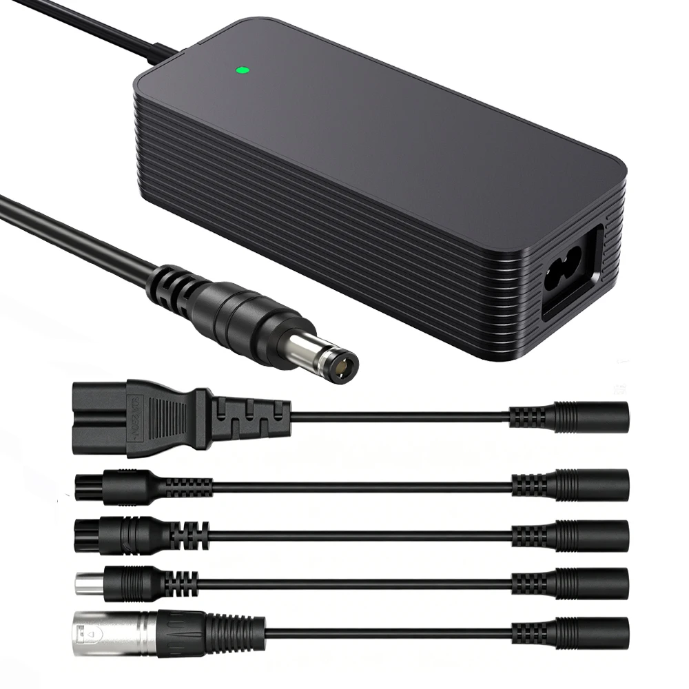 UL Listed 42V 2A Replacement Universal Electric Scooter Charger with 5-in-1 Plugs for 36V Lithium Battery Pack,Scooters &E-bikes