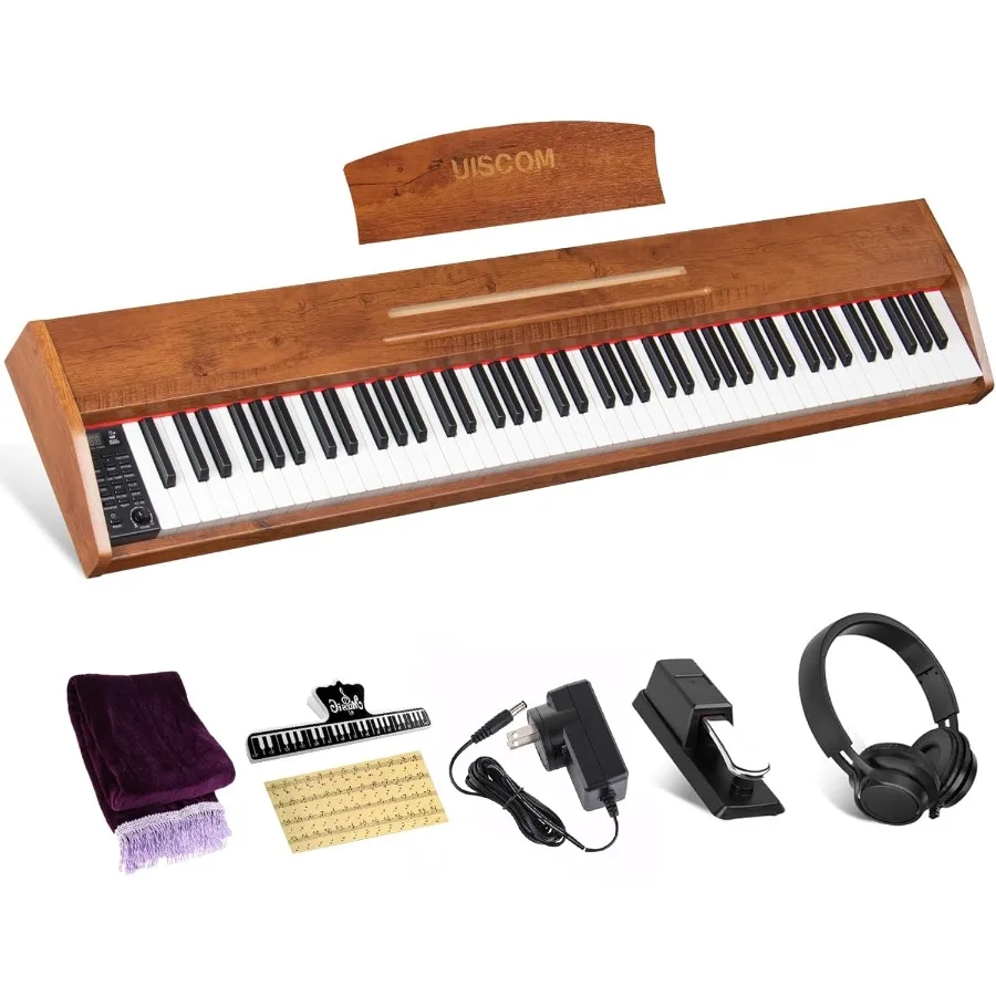 

88-клавишная цифровая пианино-клавиатура для начинающих, полноразмерное электрическое пианино с полувзвешенными клавишами, встроенная подставка для нот, педаль Hea
