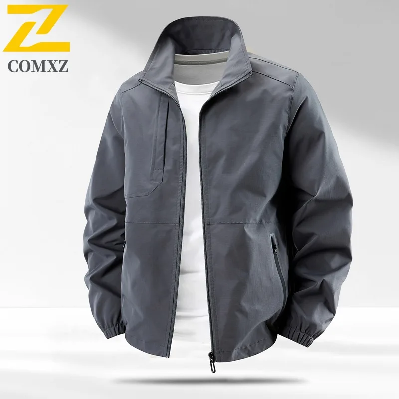 

COMXZ Classic Men Jacket 2025 Autumn New Vintage Lapel Camping Windproof Coat Outdoor Adventure Multi Functional Lightw Jackets
