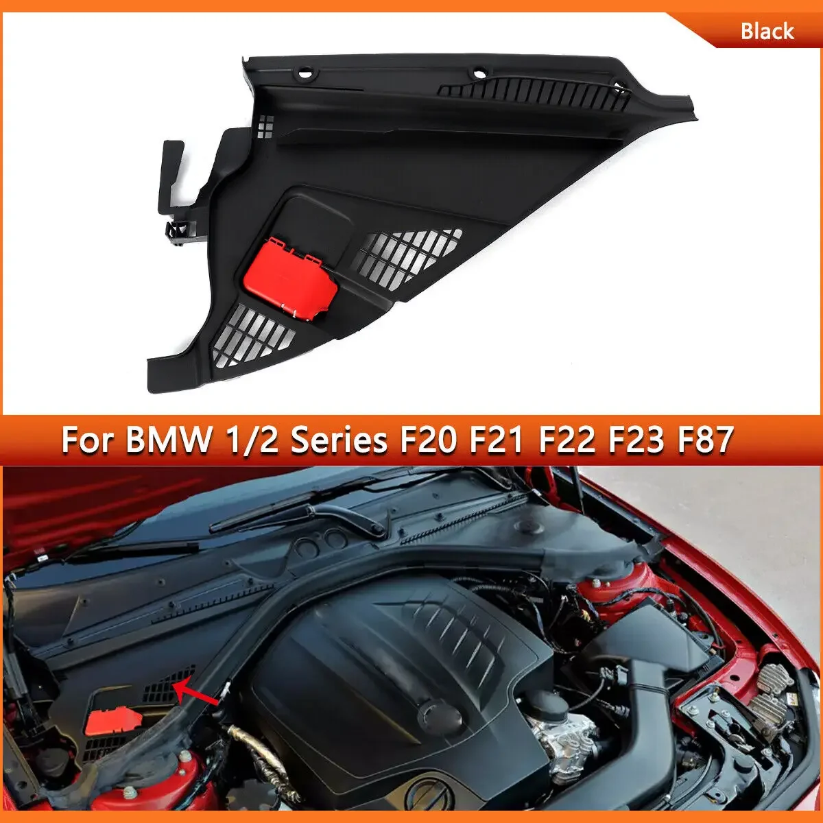 

Fair Water Piece Cover For BMW F20 F21 F22 F23 F87 Right Windshield Wiper Cowl Cover Panel Fit Left Hand Drive Replace Directly