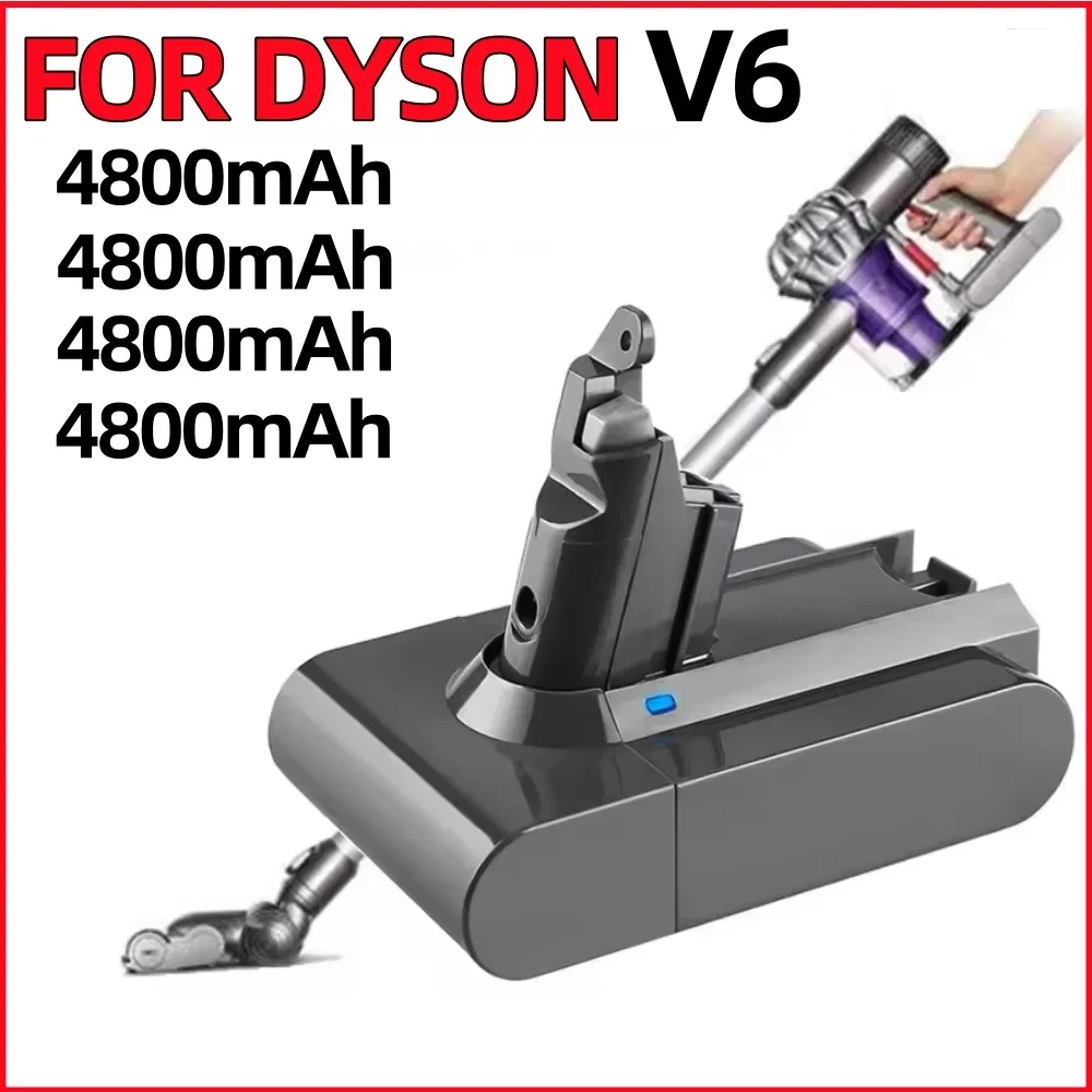 Batería de litio para aspiradora Dyson V6 DC58 DC59 DC61 DC62 SV09 SV07 SV06 SV04 SV03, 21,6 V, 4,8 Ah-12,8 Ah