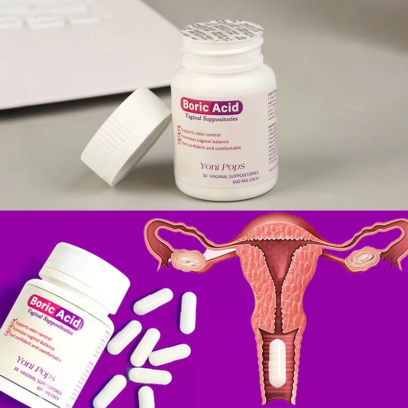 /YOV/30Pcs  Grade Boric Acid Vaginal Suppositories Intimate Health Support Women PH Balance Pills for Yeast Infection 600mg