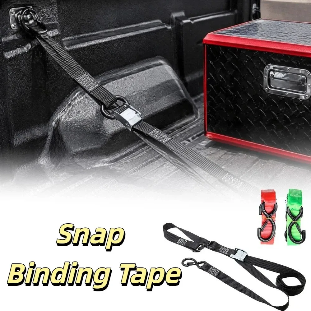 Lock S Hook Tie Down Strap Heavy Duty Long Belt Cargo Lashing Belt Secure Universal Ratchet Ratchet Strap