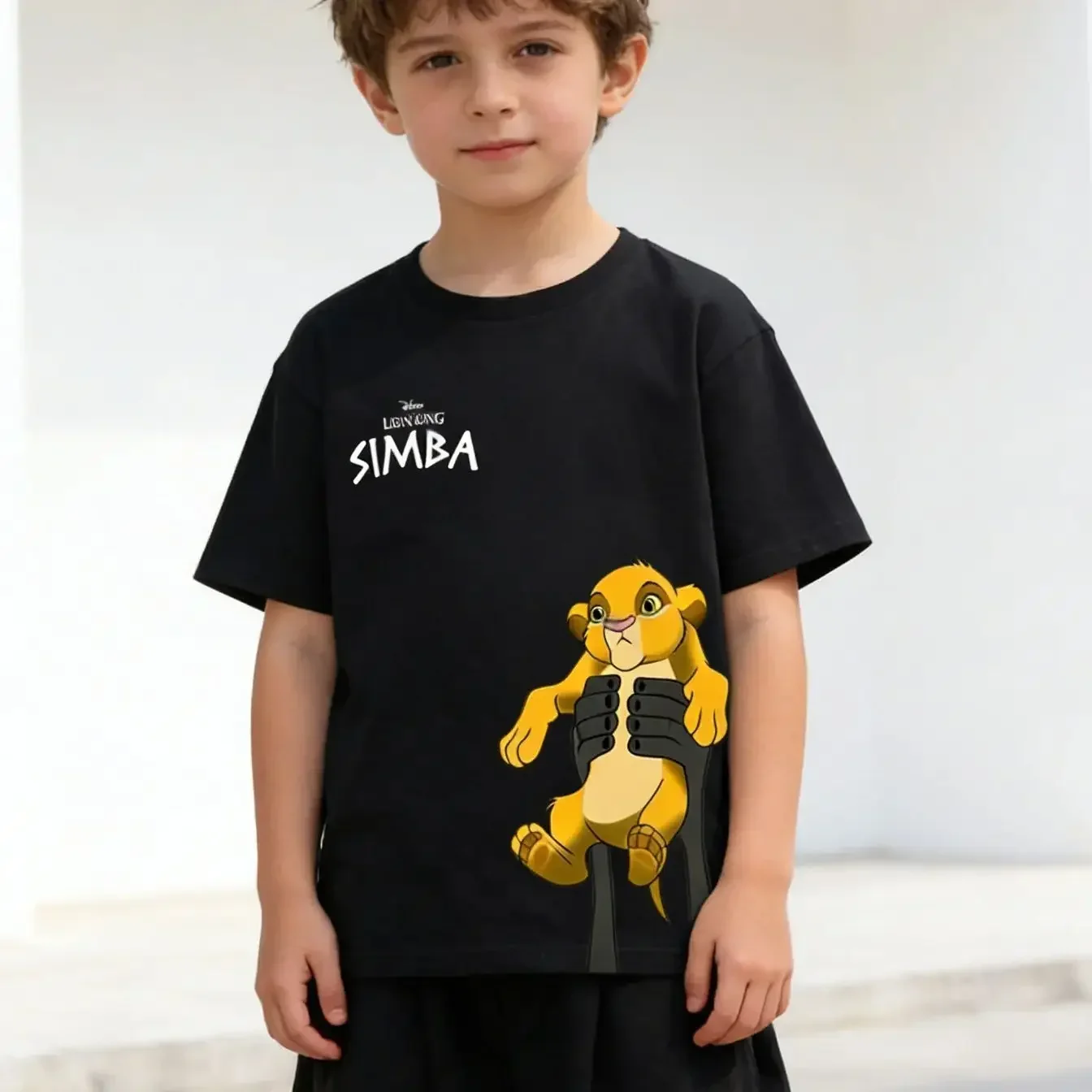 

2026 hitPotdemiel - Disney Honey Pot King Lion Simba Cartoon Short-Sleeved Children's T-Shirt for America -Cute and Casual Style