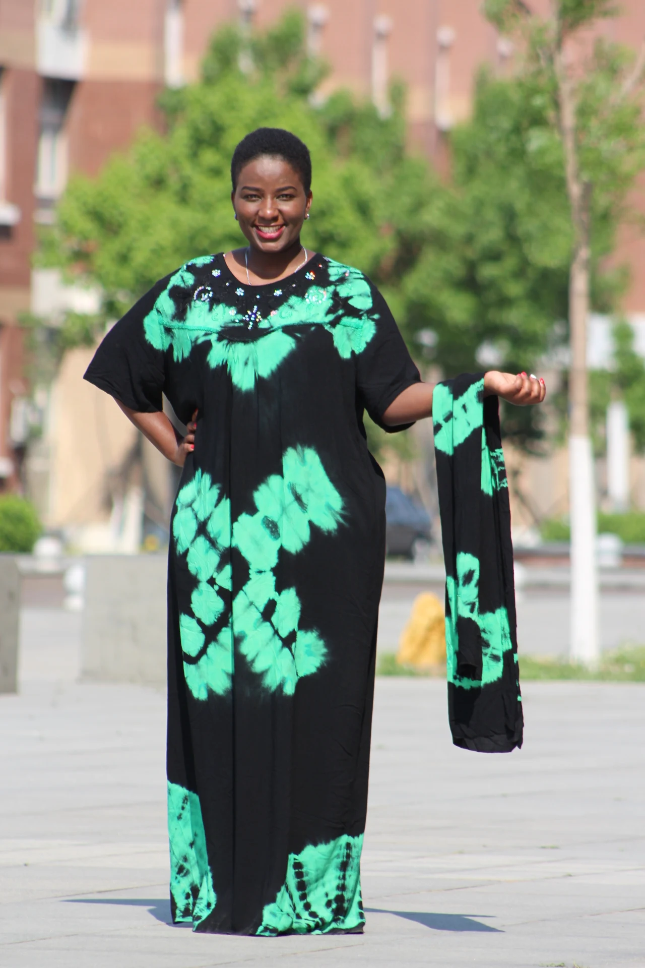 100% Cotton Africa Dashiki Diamonds Floral Maxi Stunning Elegant Femme Robe African Ladies Evening Long Dress With Scarf