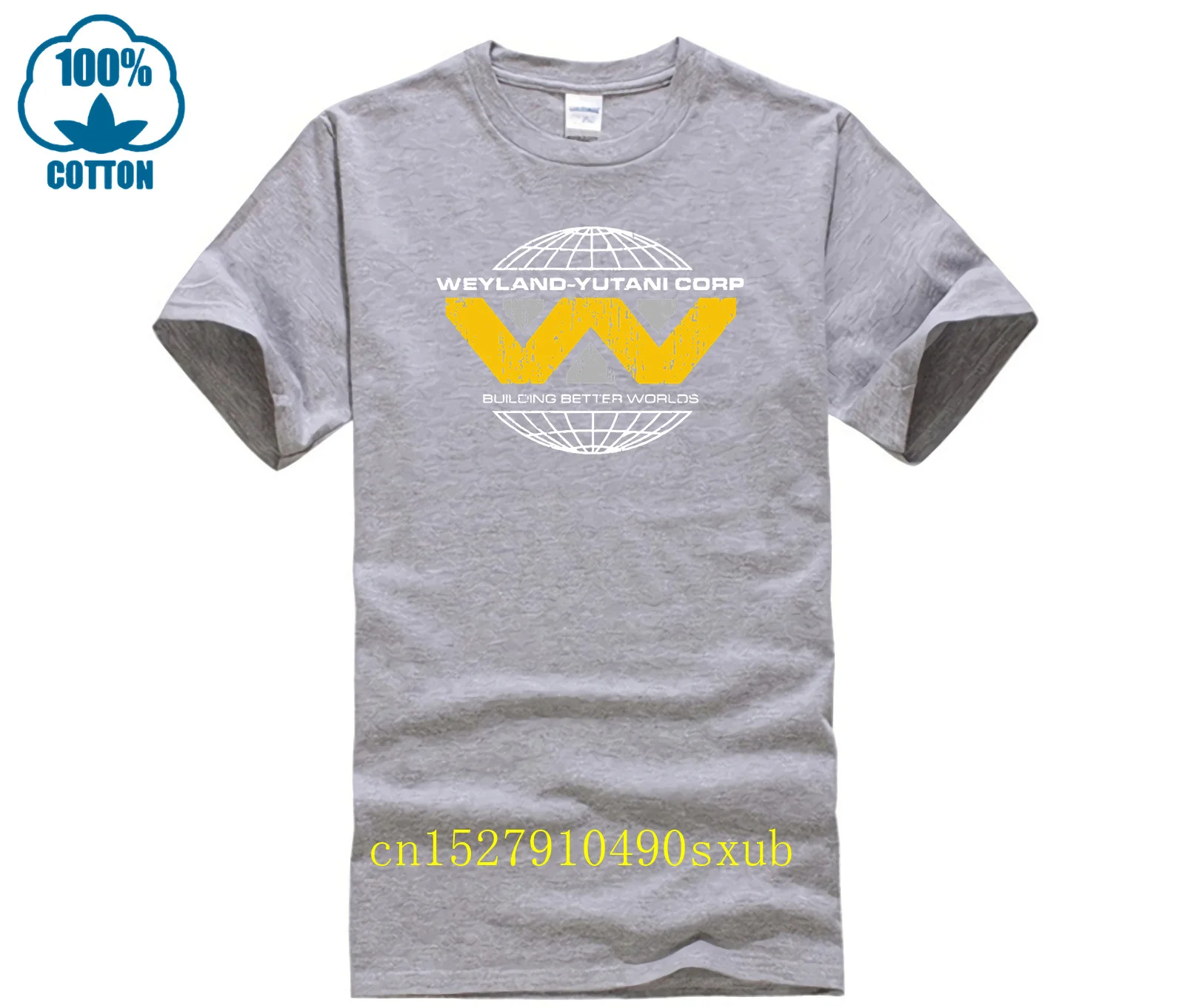 Weyland Yutini T Shirt 100% Cotton Alien Inspired Wey Yu Xenomorph Ripley Cheap Price 100 % Cotton T Shirts Top Tees