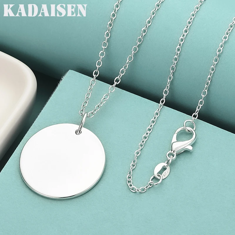 

Классическое круглое ожерелье с подвеской из стерлингового серебра 925 пробы для женщин, праздничные подарки, аксессуары для вечеринок, свадебные украшения