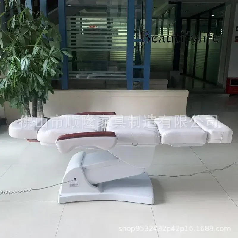 Meble salonowe Elektryczne łóżko kosmetyczne, specjalne łóżko do salonu kosmetycznego do rzęs, masaż do czyszczenia uszu, masaż łóżka do liftingu tatuażu