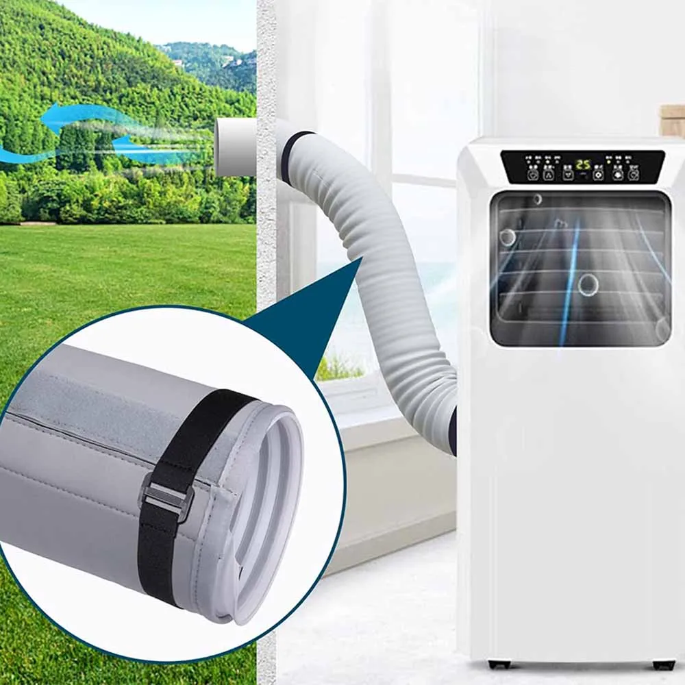 AC Insulated Hose Cover Wrap Reusable Insulated Hoses Duct Vent Cover Protective Air Conditioner Parts Home Improvement Tool