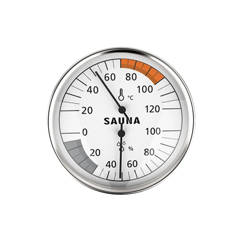 100mm Sauna Room Hygrothermograph Thermometer Hygrometer Humidity and Temperature Measurement Meter For indoors