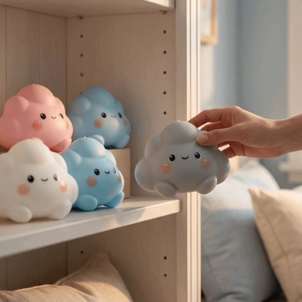 Slow Rebound Cloud Shape Squishy Toys Slow Rising Super Soft Cloud Squeeze Toys Cute Assorted Colors Slow Rising Toys
