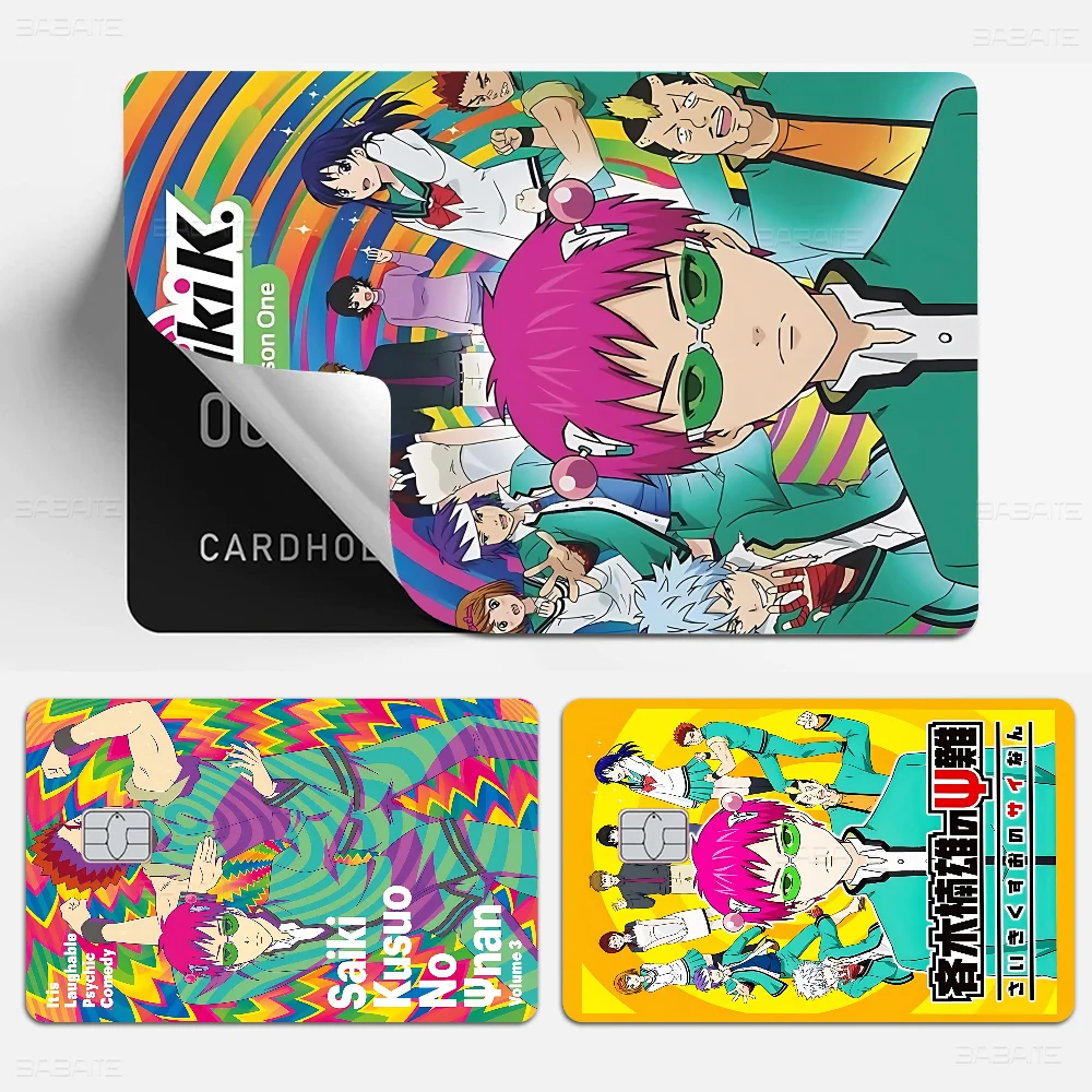 Saiki K Game Anime Sticker Film Skin Cover Case For Small Large No Chip Debit Credit Card Front Side