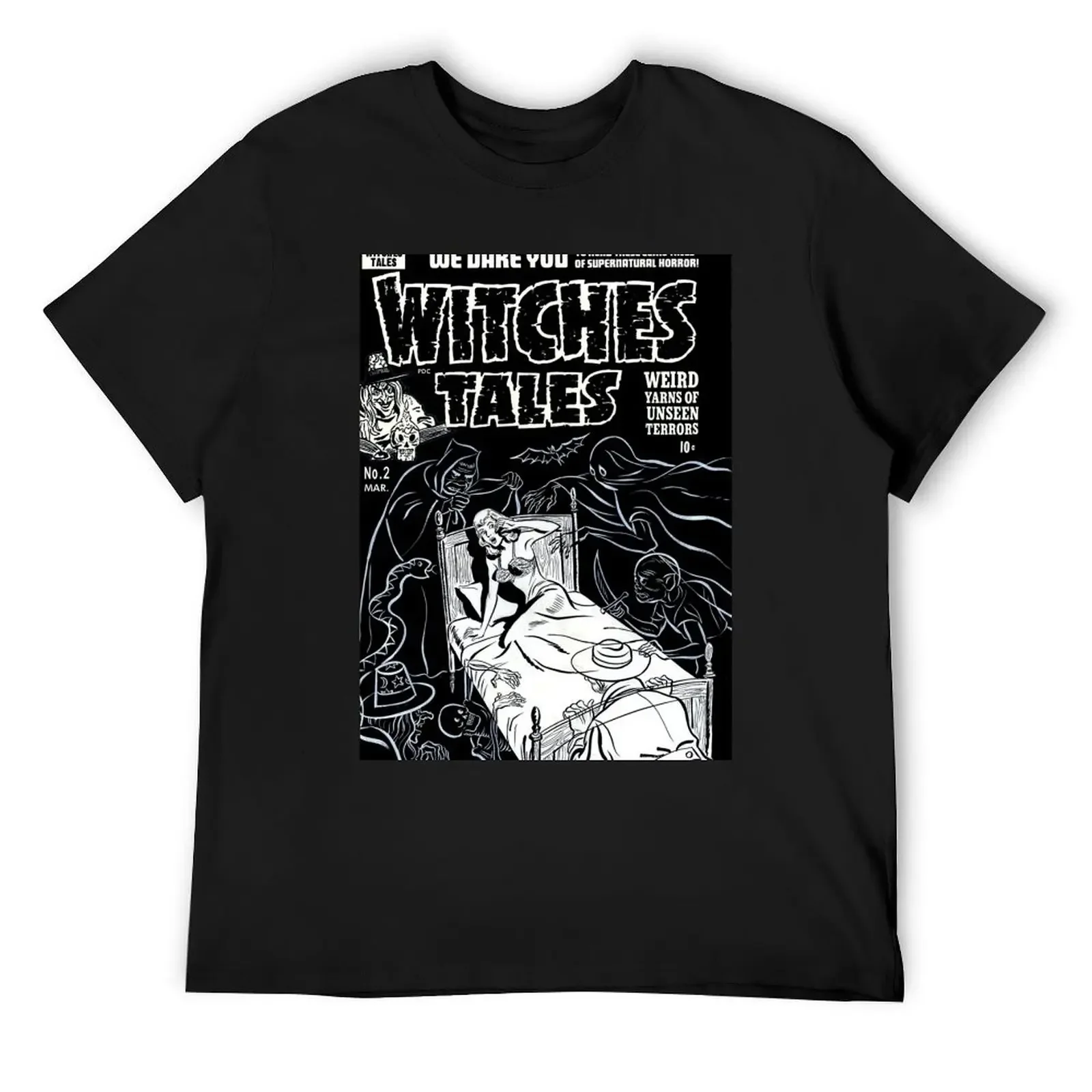 Witches Tales #2 (Harvey Horror Comics) - restored original b/w artwork T-Shirt anime tshirt boys animal print Men's t shirts