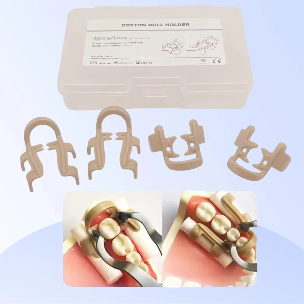

4Pcs/box Dental Distal Extension Rubber Dam Clamp Premolar Barrier Clip Resin Dam Clamp Long Short Dentistry Teeth Repair Tools