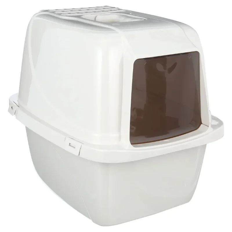 

New Upgrade Enclosed Cat Litter Box White,