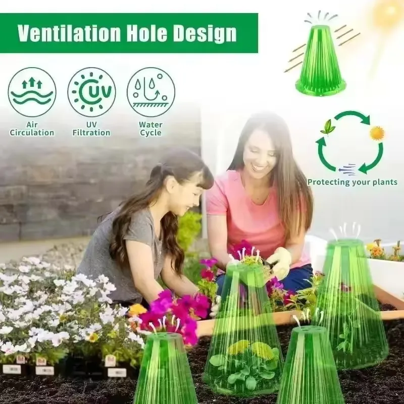 10/20pcs Plant Protective Cover Vegetable Garden Supply Accessories Snail Collar Seedling Caps Agricultural Mini Greenhouse Tool