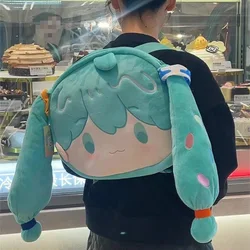 Hatsune Miku Shoulder Bag New Backpack Cute Anime Girl Plush Cartoon Kawaii Knapsack Student Bag Packet Kids Gifts Toys