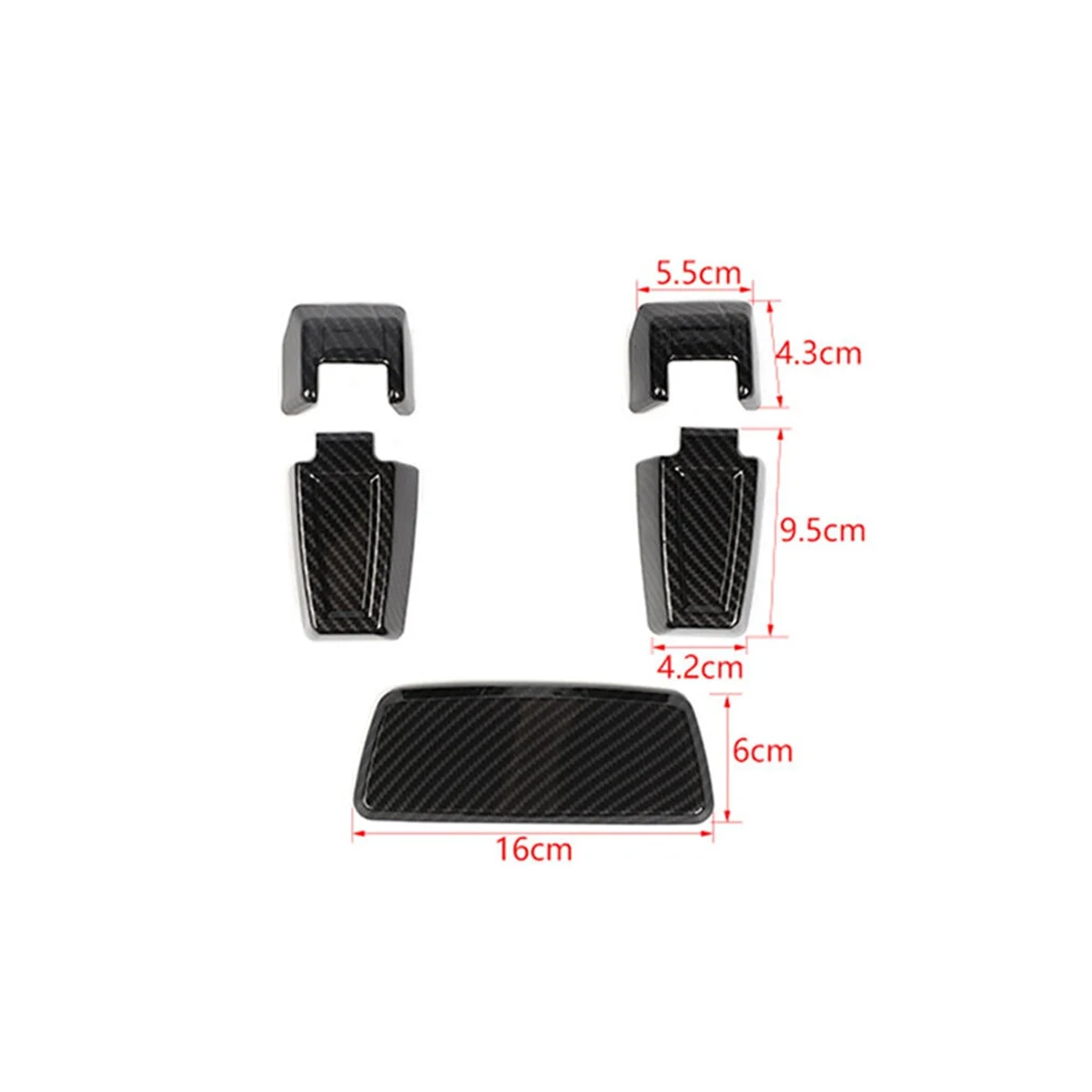 For Commander 2006-2010 Car Rear Window Glass Hinge Cover Trim Sticker Accessories ABS Carbon