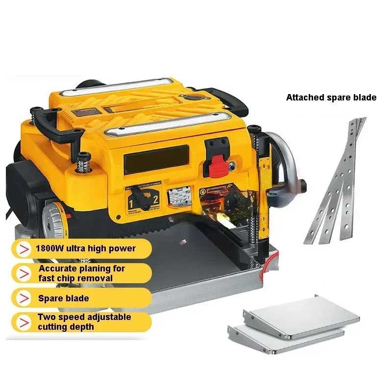 

1800W Multifunctional Woodworking Table Planing Pressure Planer Machine Electric Thicknesser Apparatus Flat Machine
