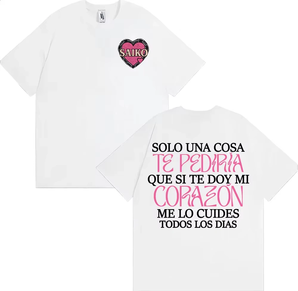 Moda masculina e feminina hip hop gótico camiseta casual rap cantor saiko coraz op n álbum carta impressa camiseta y2k topo