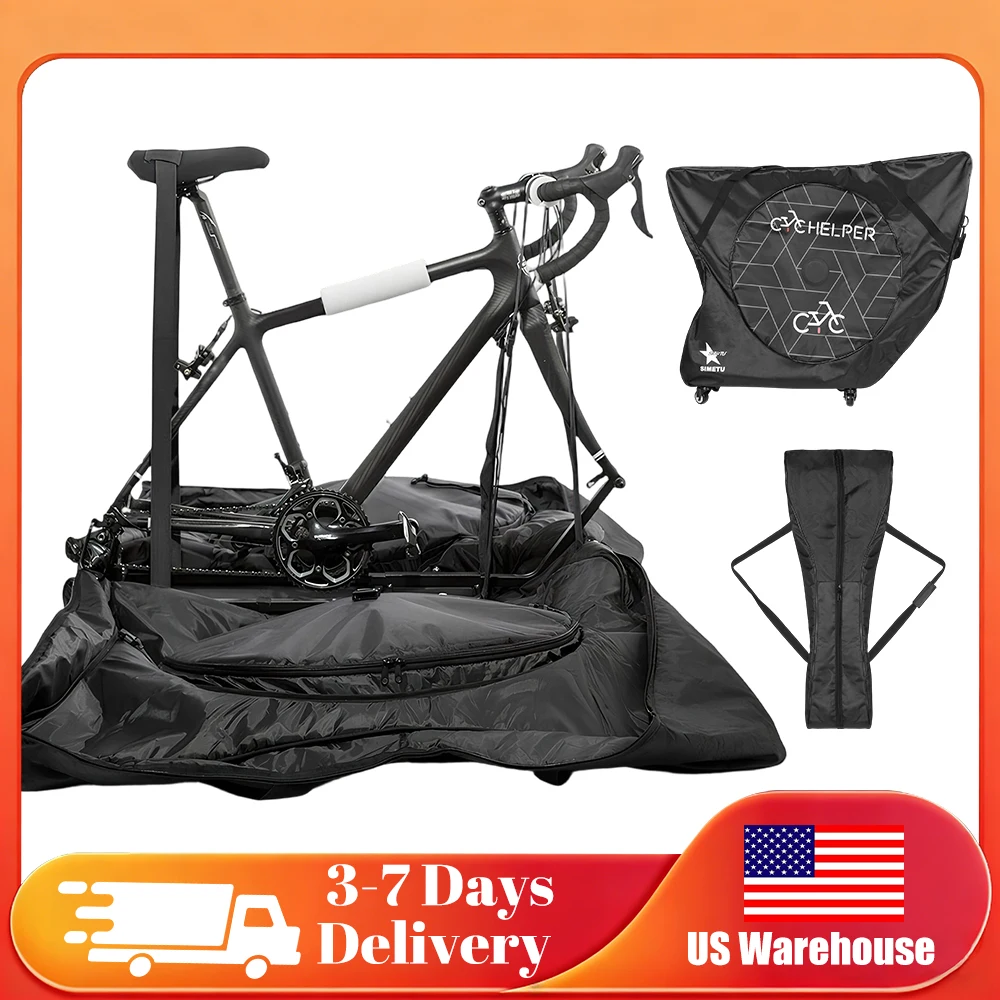

Велосипедная дорожная сумка на колесах, чехол для велосипеда, подходит для шоссейных и TT-велосипедов