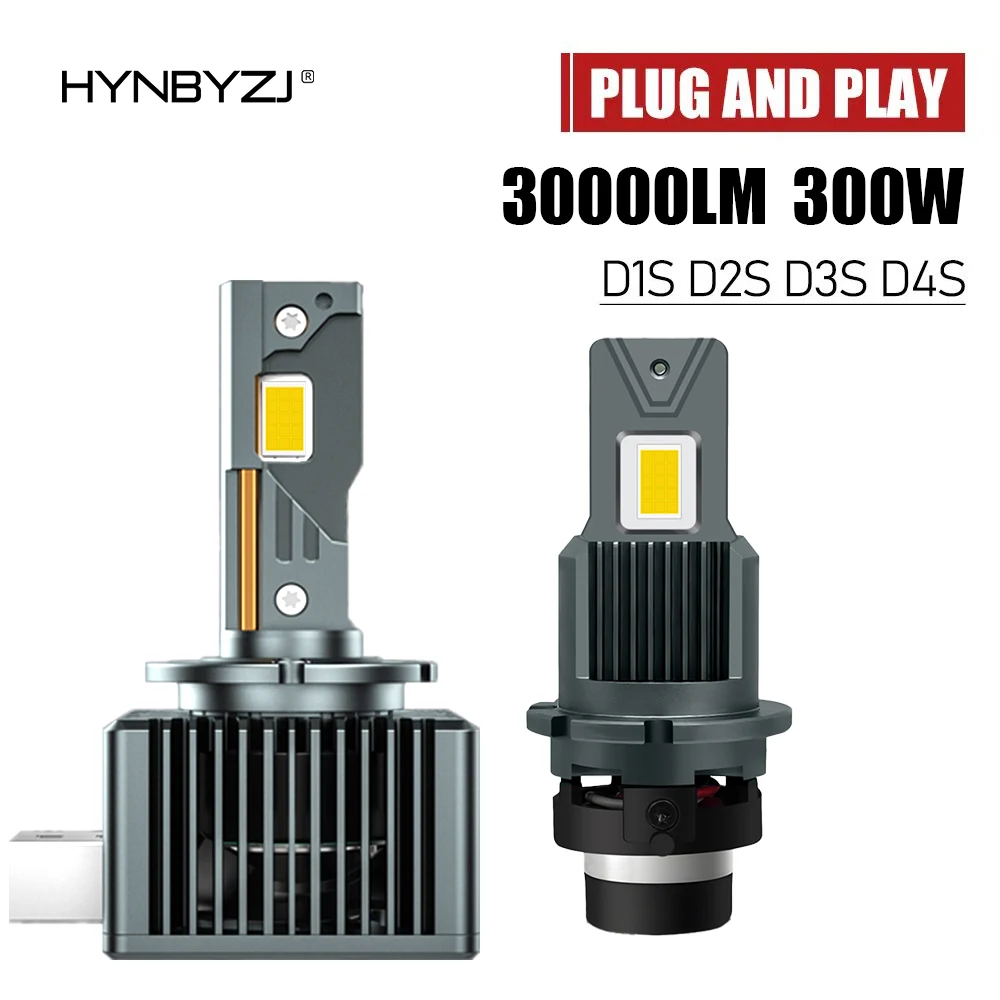 

HYNBYZJ 300W D4S D2S LED Car Headlight Bulb HID D1S D3S D5S Canbus D1R D2R D3R Xenon Bulbs Turbo Car Lamp Plug&Play