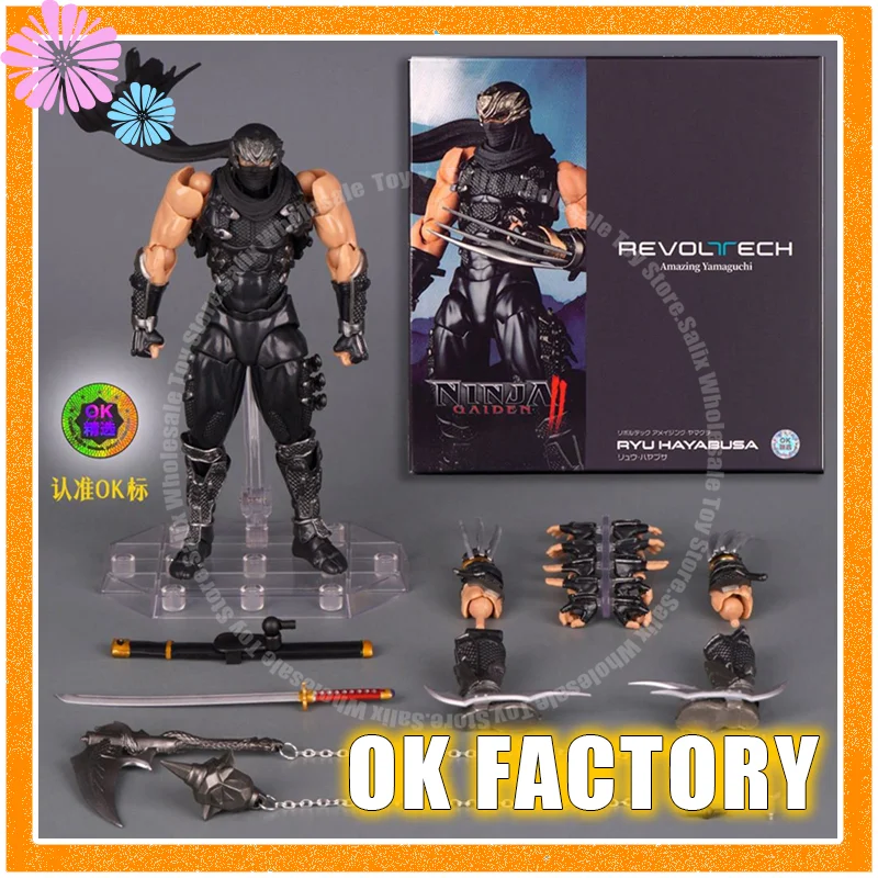 OK Factory Ryu Hayabusa Kaiyodo Revoltech مذهلة Yamaguchi Ninja Gaiden Ryu Hayabusa نماذج شخصيات الحركة Ko نموذج لعبة مخصصة #1