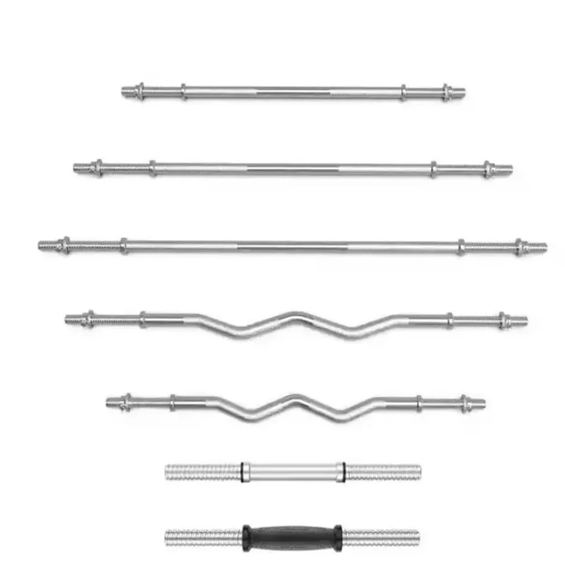 

Durable 120/150/180/201/220cm Steel Sport Barbell Bar for Home Use Weightlifting Training Straight Curve Bar