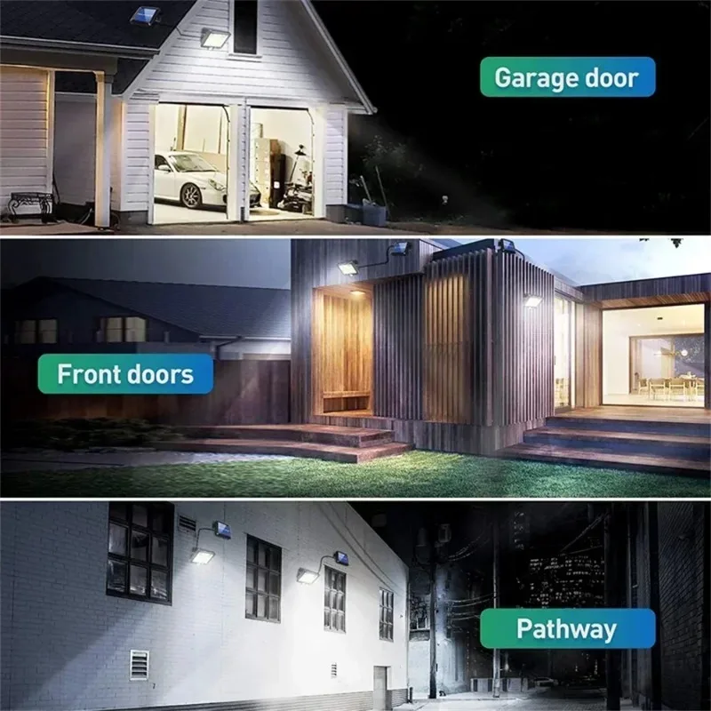 COB LED Solar Powered Light Outdoors PIR Motion Sensor Sunlight Waterproof Wall Emergency Street Security Lamp For Garden