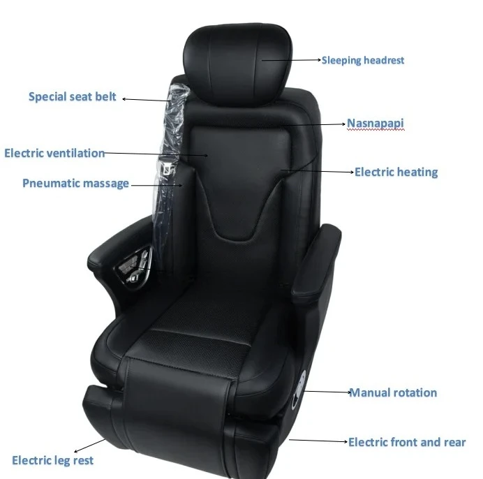 Luxury Aero Seat for Toyota Sienna Kia Carnival VIP Pilot Leather Bench Van Captain Seats Auto Interior Upgrade V Class