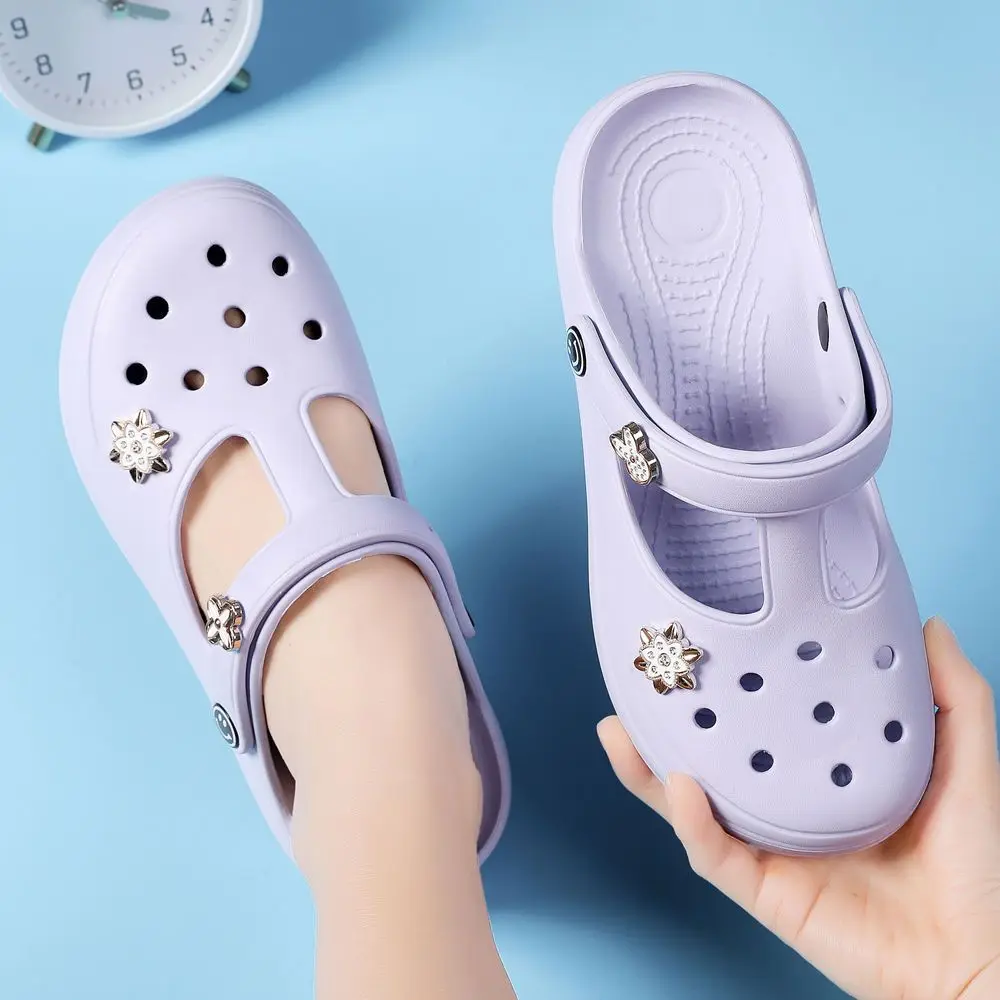 Woman Slippers Mules Summer Rhenstone Slides Crystals Sandals Home Pink Shoes For Women 2024 Jewels Cloud On Beach House Fashion