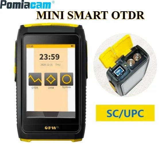 Touch Screen Mini OTDR Fiber Reflectometer  20dB 1550nm Tester Active Fiber Live Tester 80KM OPM VFL OLS SC APC/UPC Connector