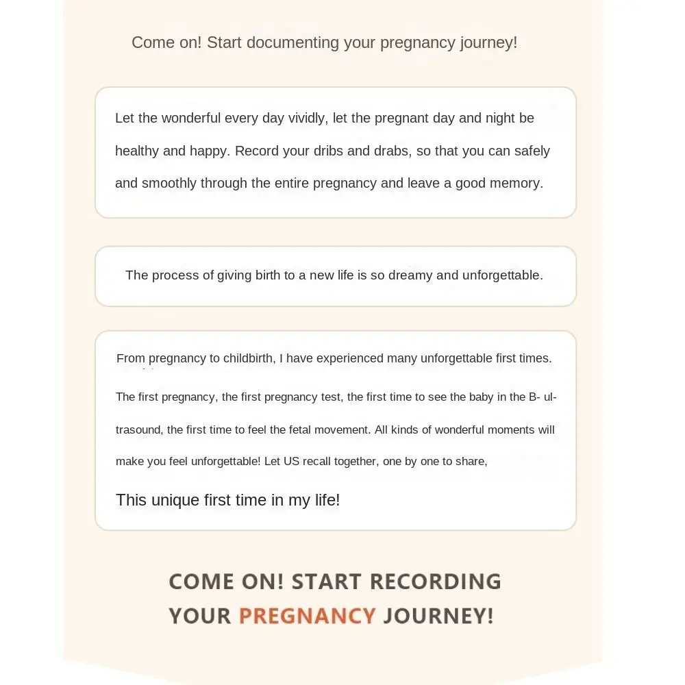 A4 Pregnancy Journey Memory Books Keepsake Books Perfect Planner Pregnancy Examination Records Schedule Notepad