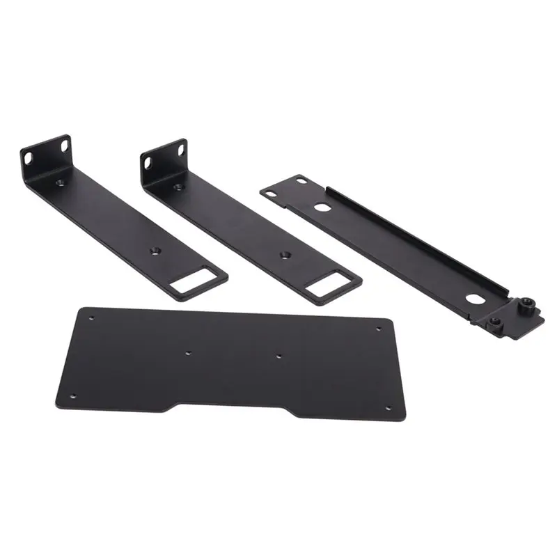 【PHONE ACCESSORY】2X Rackmount Rack Metal Frame For Wireless Microphone System Wireless Ear Return Bracket Rack Black