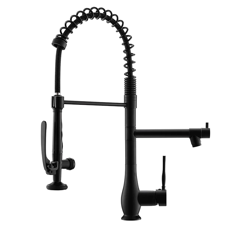 Rubinetto da cucina Rubinetto moderno in ottone Rubinetto da cucina con spruzzatore estraibile a molla per lavello